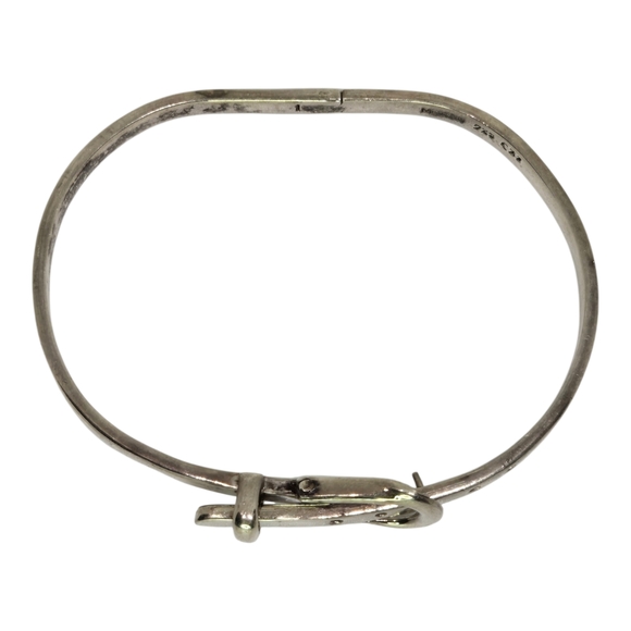 Taxco 925 Sterling Silver Belt Buckle Bracelet C 33 Hallmark Vintage Adjustable - Picture 4 of 12